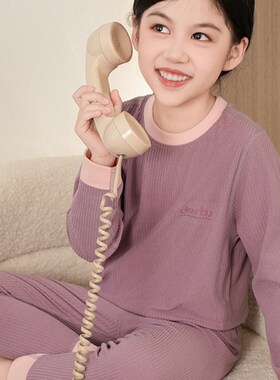 Warm Velvet Thickened Kids Thermal Underwear Sets Pajamas fo