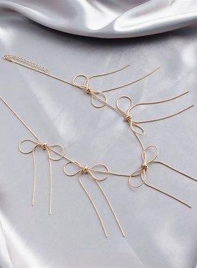 European American Accessories Fashionable Tassel Bow Knotted