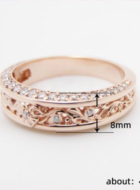 European and American Pinduoduo MicroInlaid Ring HighEnd Fee