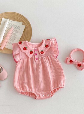 Baby Romper 2025 Girls Summer Bodysuit Newborns Triangle One