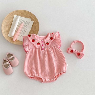 Baby Romper 2025 Girls Summer Bodysuit Newborns Triangle One