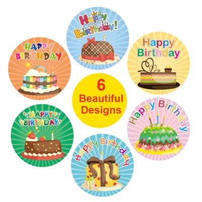 Happy Birthday Stickers for Kids Party Decor Supplies Gift C