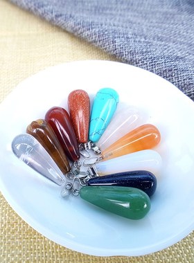 Necklace with WaterdropShaped Turquoise European American Fa