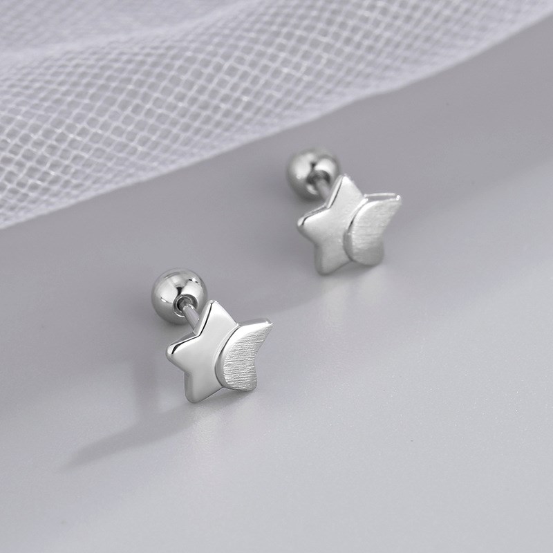 Matte Star Studs Sweet Mermaid Tail Earring