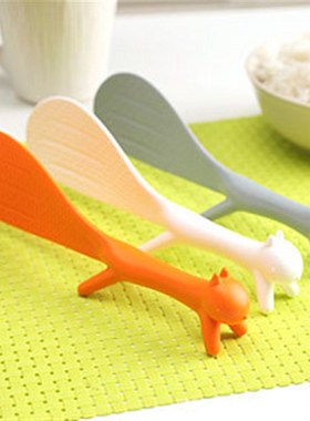 Cute Creative Squirrel Standable NonStick Desk Spoon 003 A98