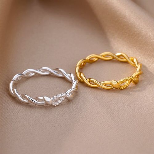 Simplistic Hollow 18K GoldPlated Stainless Steel Geometric R