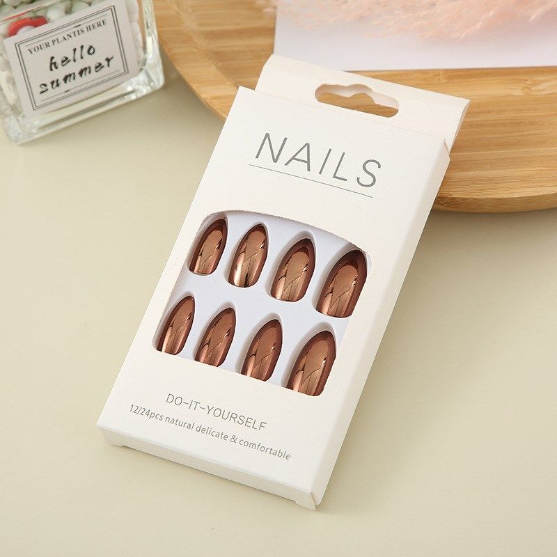 European American Style Electroplated Wearable False Nails P