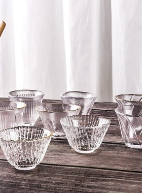 Japanese Style Kungfu Tea Set Cup Heatresistant Glass Home C