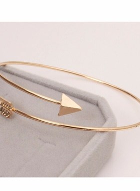 Rose Gold Alloy Arrow Open Bracelet Bangle for Womens Jewelr