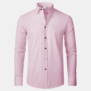 Longsleeved Shirt for Men Fourway Stretch Wrinklefree Vertic