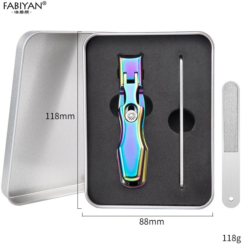 Nail Clipper Set Antisplash Groove Clamp Wide Opening Automa