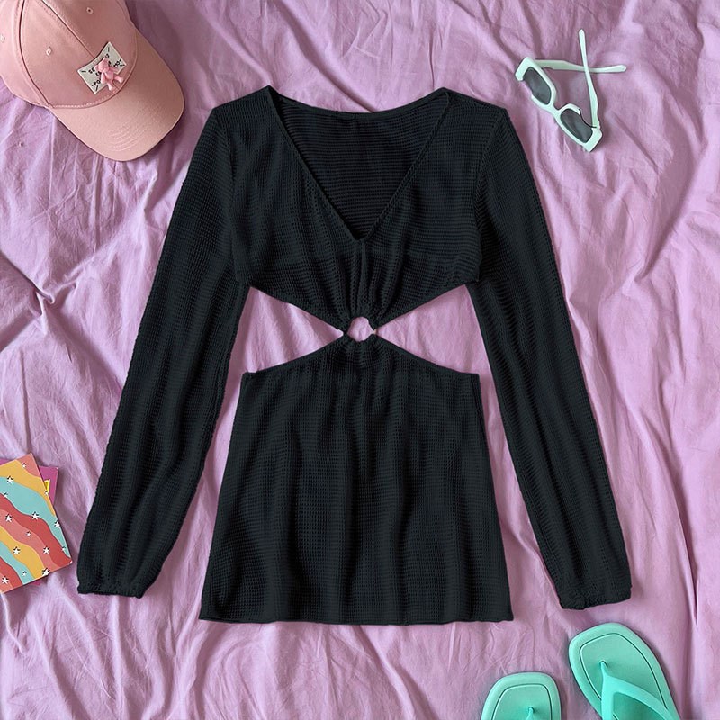 Sexy Beach Bikini OnePiece Swimsuit with 2025 RoundNeck Mesh