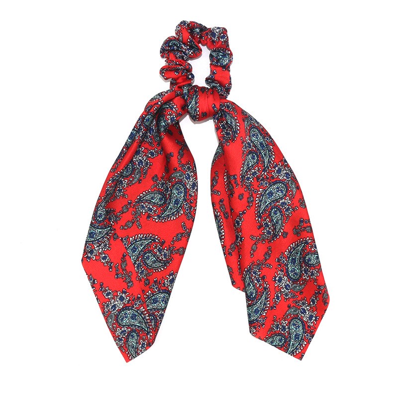 European and American Ponytail Streamer Knotted Scarf Tassel