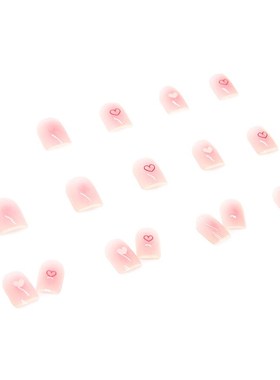 Wearable Nail Art Powder Transparent Heartshaped White Borde