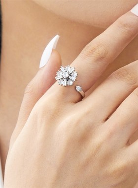 European American Fashion Rotatable Windmill Flower Zircon R
