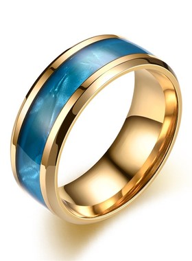 Blue Shell Colorful Shell Ring 2025 European Fashion Accesso