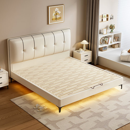 纯实木-热销⭕齐边薄床头-静音床