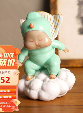 稀奇（XQ）《平步青云》桌面艺术摆件创意关公装饰品开业礼品生日