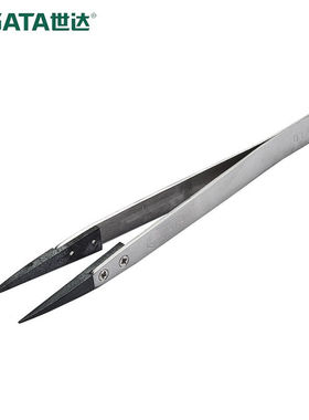 世达（SATA）03161/03162/03163防静电宽头/弯头/尖头镊子130mm03