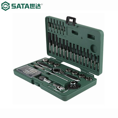 世达（SATA）5045140件高速钢粗牙丝锥板牙组套50451