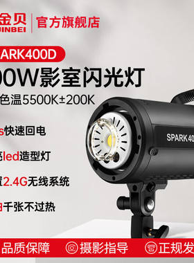 金贝SPARK400D闪光灯摄影灯摄影棚套装人像服装拍照补光灯电商产