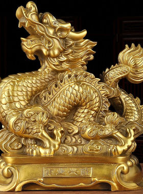 莲善堂铜龙摆件全铜工艺品龙家居客厅玄关装饰品办公室桌面摆放28