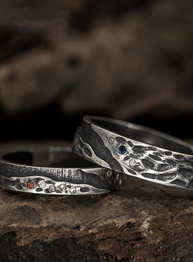 英国chrry koop复古 原创设计《鹊桥仙》情侣戒指银s925戒指 七夕