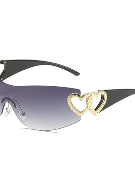 英国chrry koop新款连体太阳镜 欧美潮流ykins眼镜 个性一体墨镜