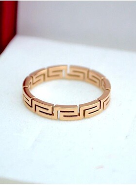 英国chrry koop新款时尚玫瑰金镂空戒指女个性潮ins小众设计感送