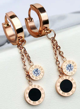 英国chrry koop罗马纹耳钉耳环新款潮高级感女不掉色气质简约