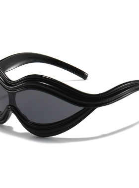 英国chrry koop新款欧美时尚yk太阳镜女连体异形墨镜女