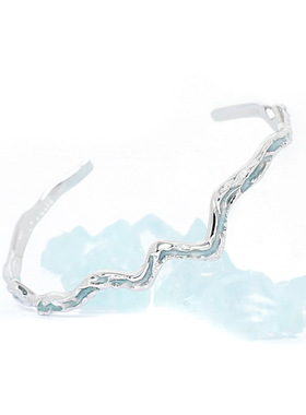 英国chrry koop不掉色银手镯海域重工小众设计极简百搭不规则