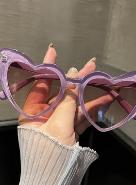 英国chrry koopins潮搭造型眼镜欧美潮流多色爱心太阳镜时尚大框