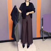 koop秋季 高级宽松女裤 新款 时尚 高腰显瘦阔腿西裤 英国chrry