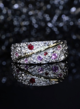 英国chrry koop银梵高男星空戒蓝宝石银聆手工流星雨戒魔戒送