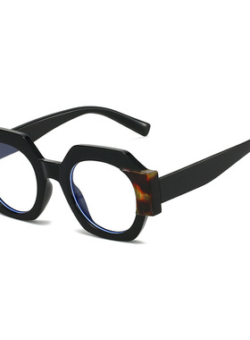 英国chrry koop新款多边形时尚平光镜 欧美个性八边形简约大框