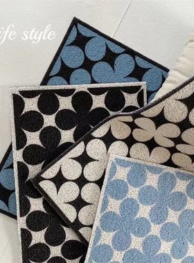 复古轻奢入户地垫裁剪丝圈门垫进门脚垫玄关家用户外垫子门口防滑