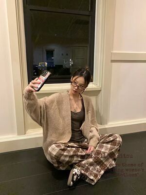 13311原创羊毛中长款宽松毛衣