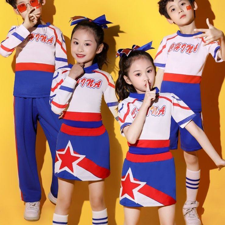 儿童啦啦操比赛演出服装中小学生男女拉拉队服成人竞技健美操服装