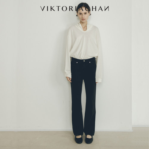 VIKTORIACHAN宽松直筒牛仔长裤