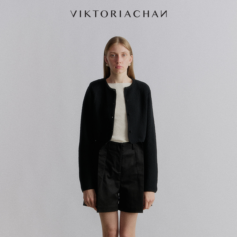 单排扣针织开衫VIKTORIACHAN