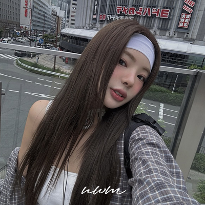 韩系白色无痕发带美式运动头带女