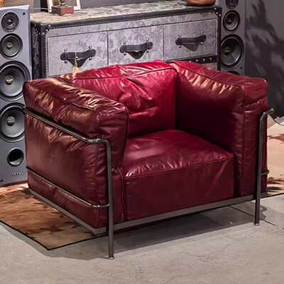 中古LC3羽绒扶手椅懒人躺椅