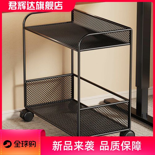 桌下置物架家用可移动带轮大容量学生书桌落地多层书包书本收纳架
