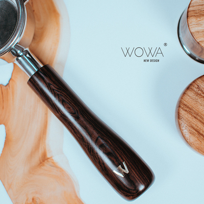 「WOWA原创」百盛图/马克西姆咖啡机用黑檀无底手柄送粉碗