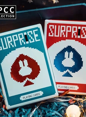 野猪校长 培根出品 BPCC 红蓝色兔子 魔术花切收藏扑克纸牌