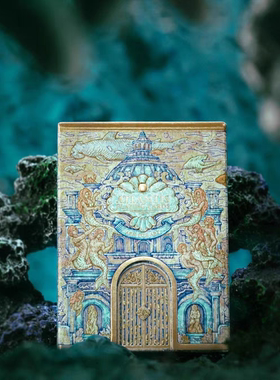 野猪校长ARK亚特兰蒂斯手风琴式浮雕创意冷烫魔术收藏花切扑克牌