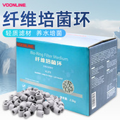 沃韦朗纤维环滤材培菌陶瓷环过滤材料水族箱循环水净化滤料AC菌环