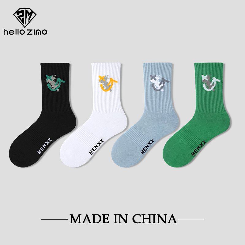 HELLOZIMO男袜高筒纯棉