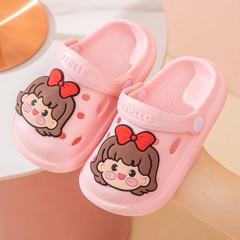 可爱儿童凉拖鞋女孩夏季厚底踩屎感居家防滑防撞中小童宝宝洞洞鞋